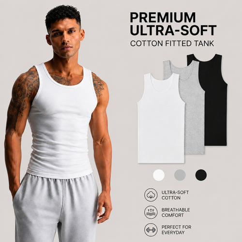 Men’s Cotton Fitted Tank Tops