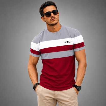 Men’s 3-Pack Color Block Slim Fit T-Shirts
