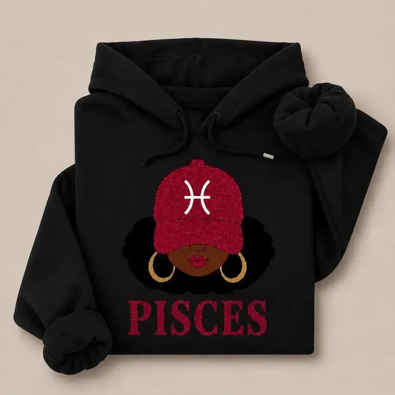 Full 12 Zodiac Afro Graphic Unisex Hoodie