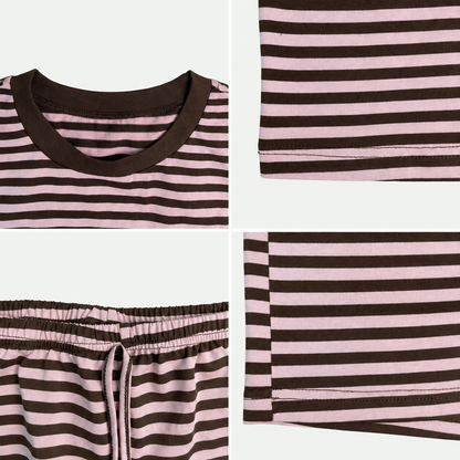 ☁️Women’s Striped Oversized Two-Piece Lounge Set