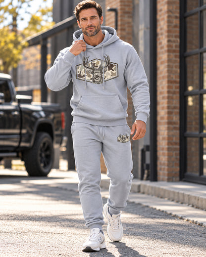 Men's Deer Camo Graphic Hoodie & Jogger Pants Set