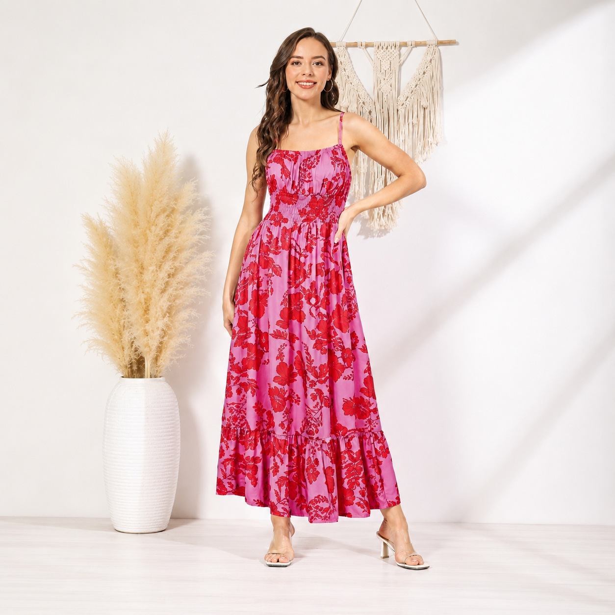 🌸 Floral Maxi Dress with Pockets – Breezy, Boho & Perfect for Summer