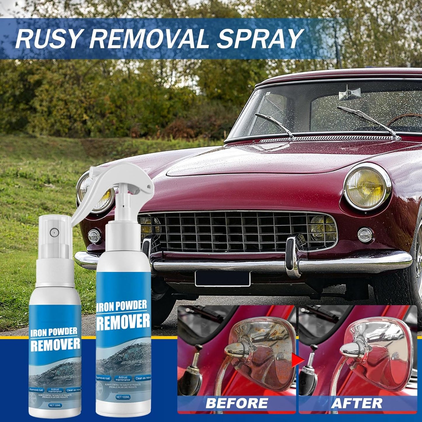 Pro-Grade Car Rust Remover &amp; Iron Powder Dissolver