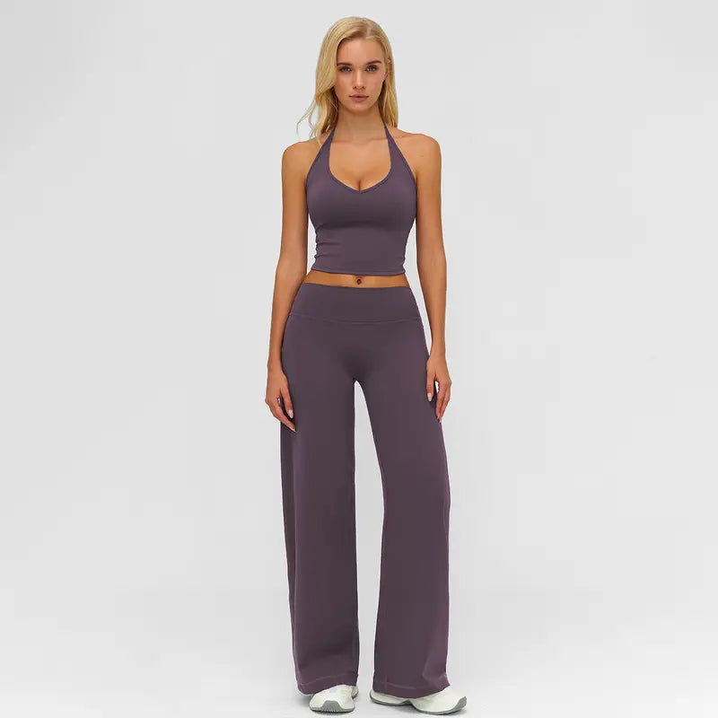 Women’s Sculpt & Flow Halter Flare Active Set