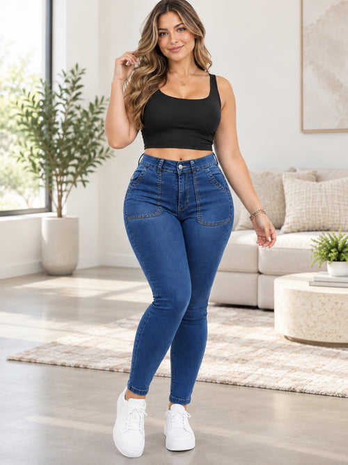 Women's High-Waist Butt-Lifting Stretch Skinny Jeans