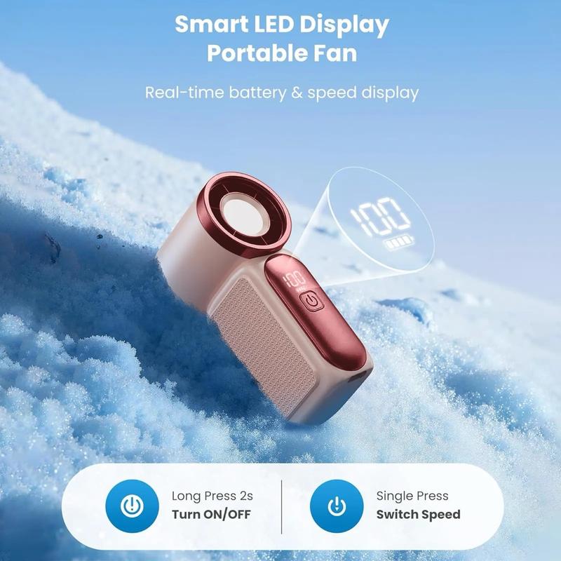 🔥Limited time sale🌬️Mini Handheld Fan with LED Display