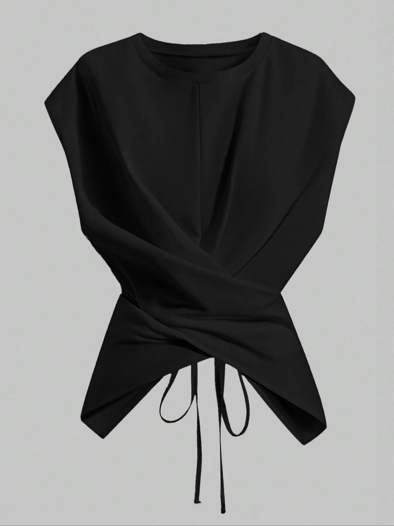 Women’s Flattering Criss-Cross Waist Tie Top