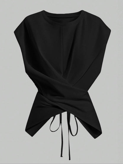 Women’s Flattering Criss-Cross Waist Tie Top