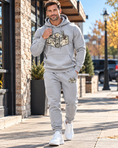 Men's Deer Camo Graphic Hoodie & Jogger Pants Set