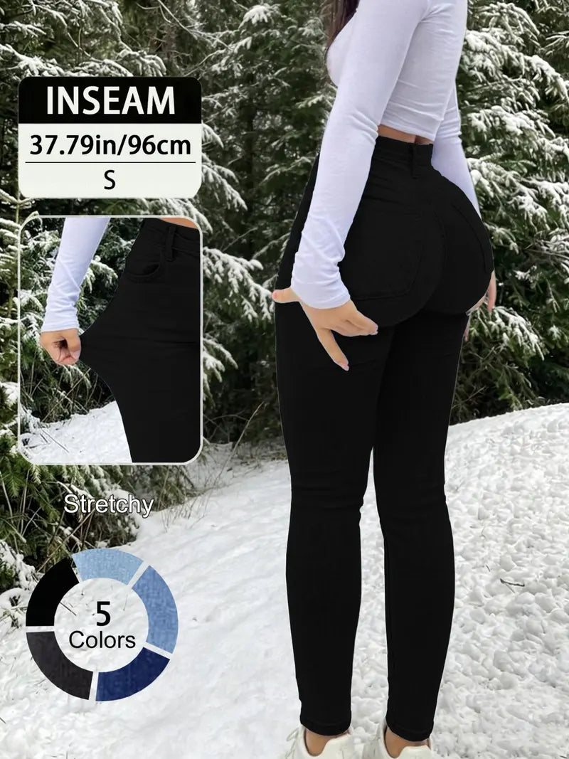 High-Waist Curve-Flattering Slim Jeans