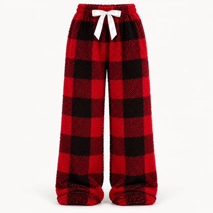 Women's Cozy Fleece Plaid Lounge Pants