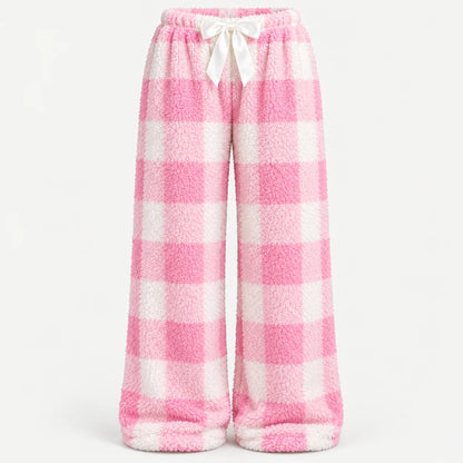 Women's Cozy Fleece Plaid Lounge Pants