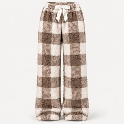 Women's Cozy Fleece Plaid Lounge Pants