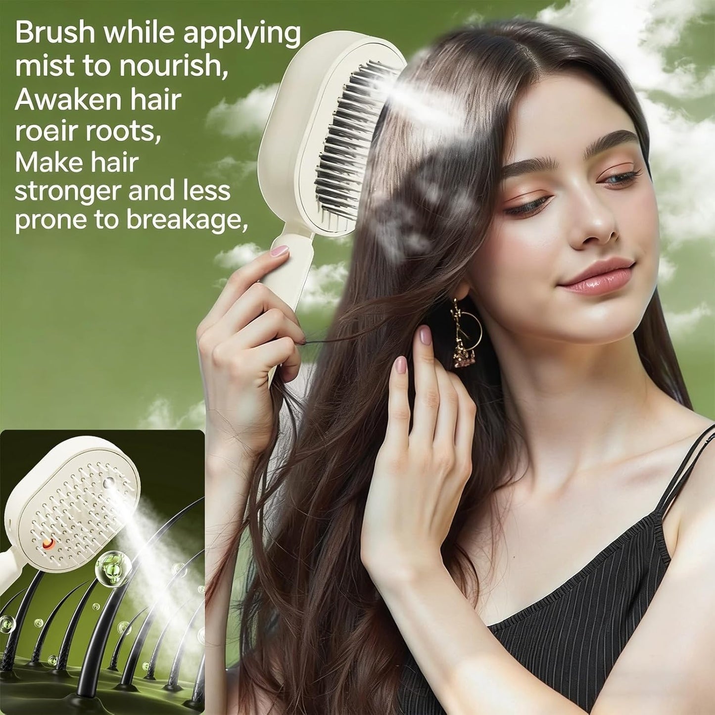 🔥 3-in-1 Electric Spray Massage & Self-Cleaning Brush