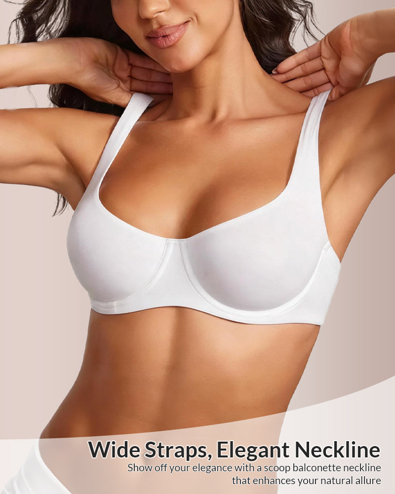 👙 Seamless Underwire Balconette Bra | Comfortable Lift & Support