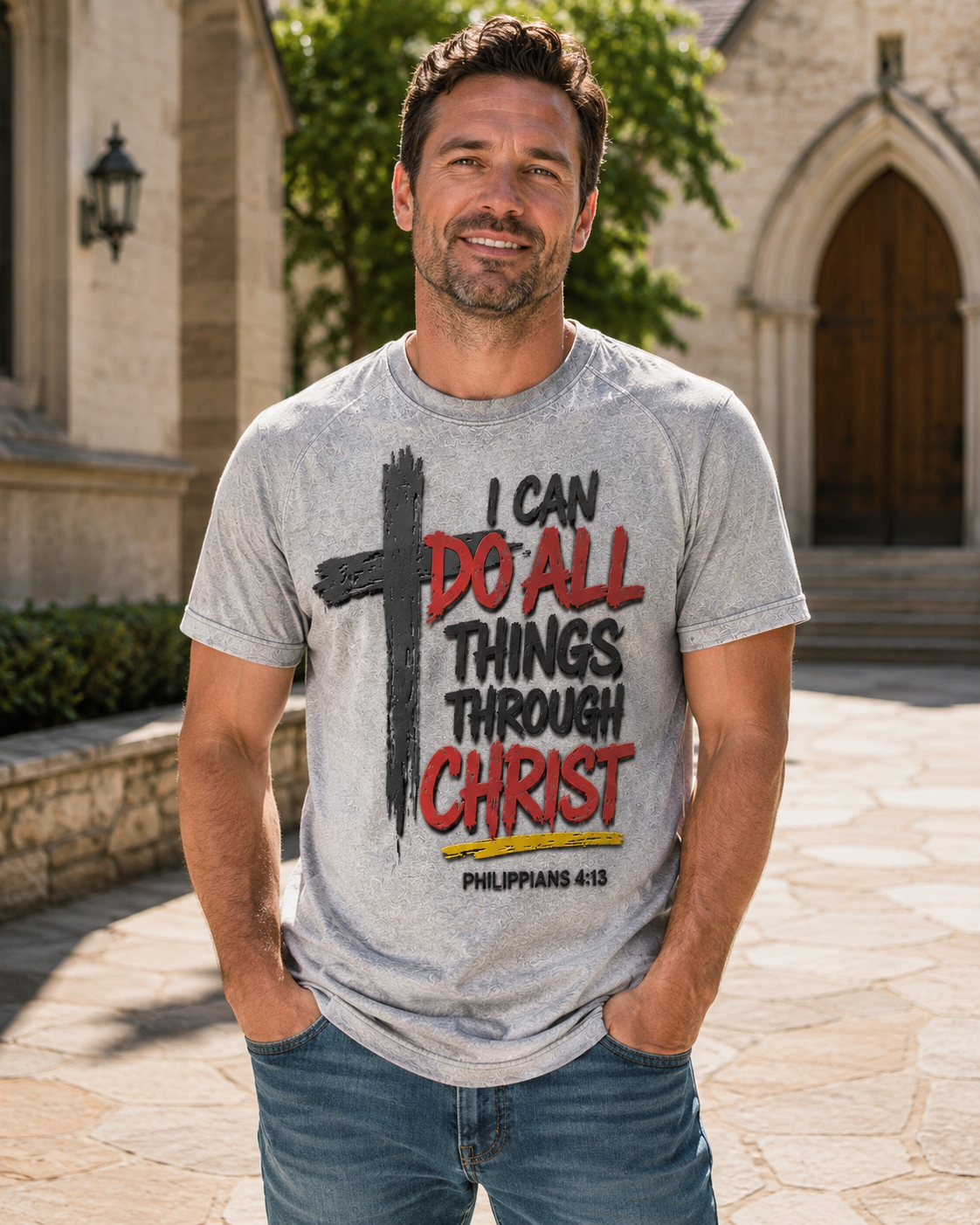✝️Men’s Philippians 4:13 Faith Tee