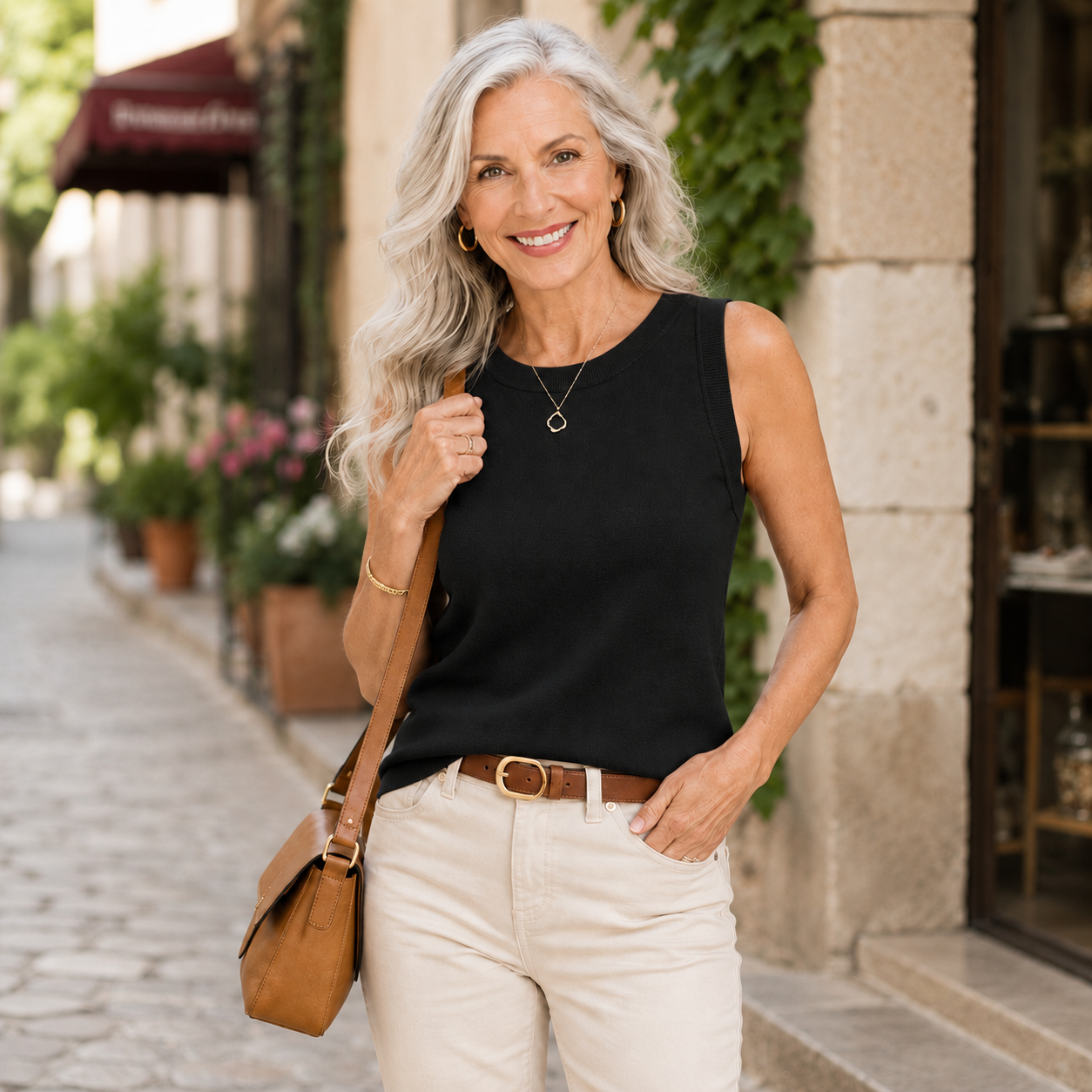 Women’s Wool Sleeveless Sweater Tank Top