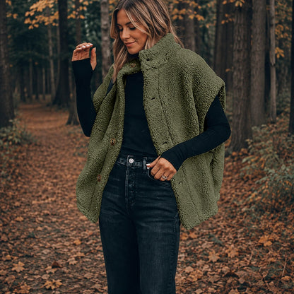 Cozy Oversized Sherpa Fleece Vest