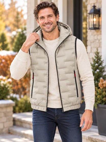 Men’s Seamless Hooded  Down Vest