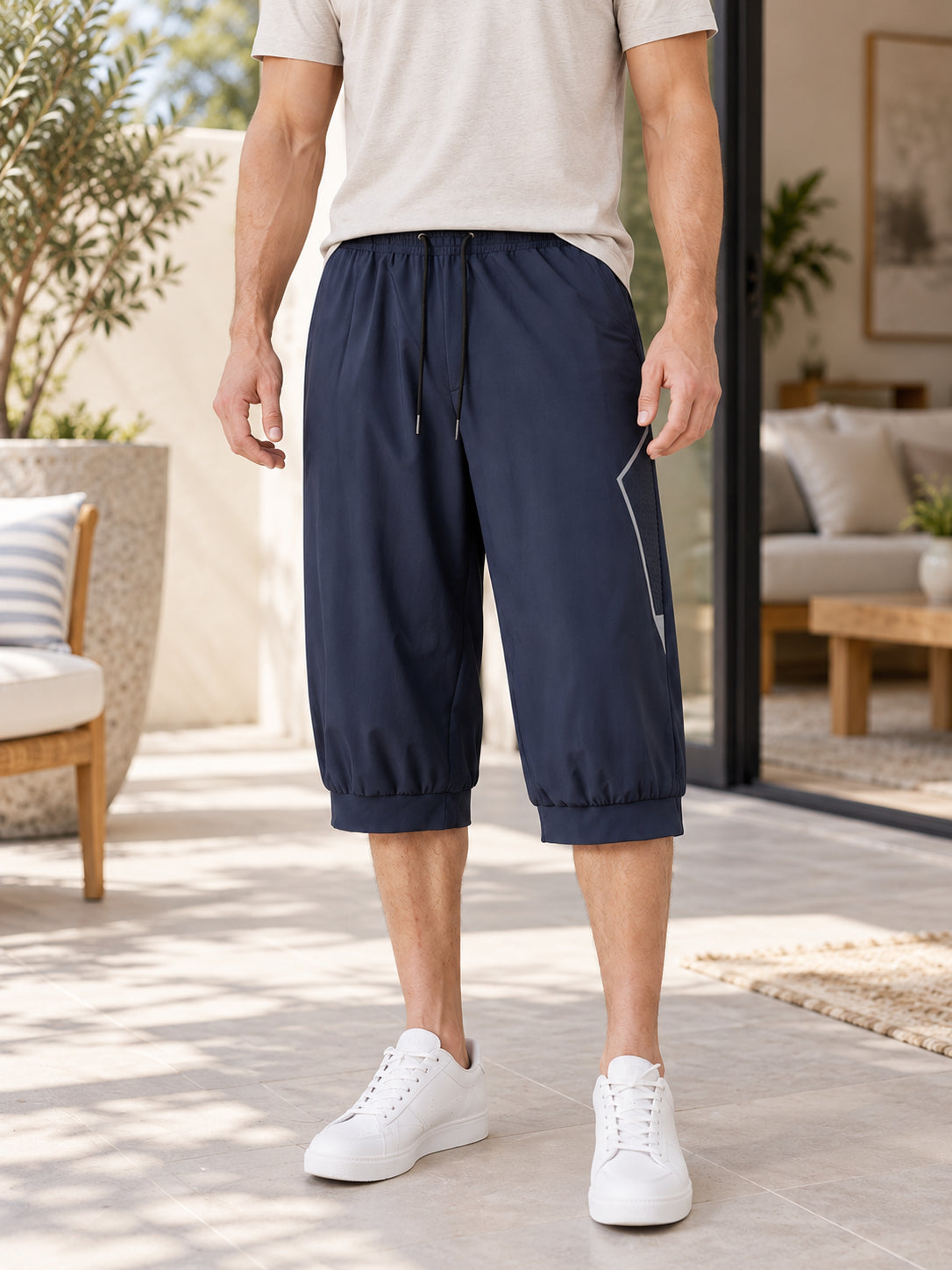 Men’s Breathable Tapered Capri Pants