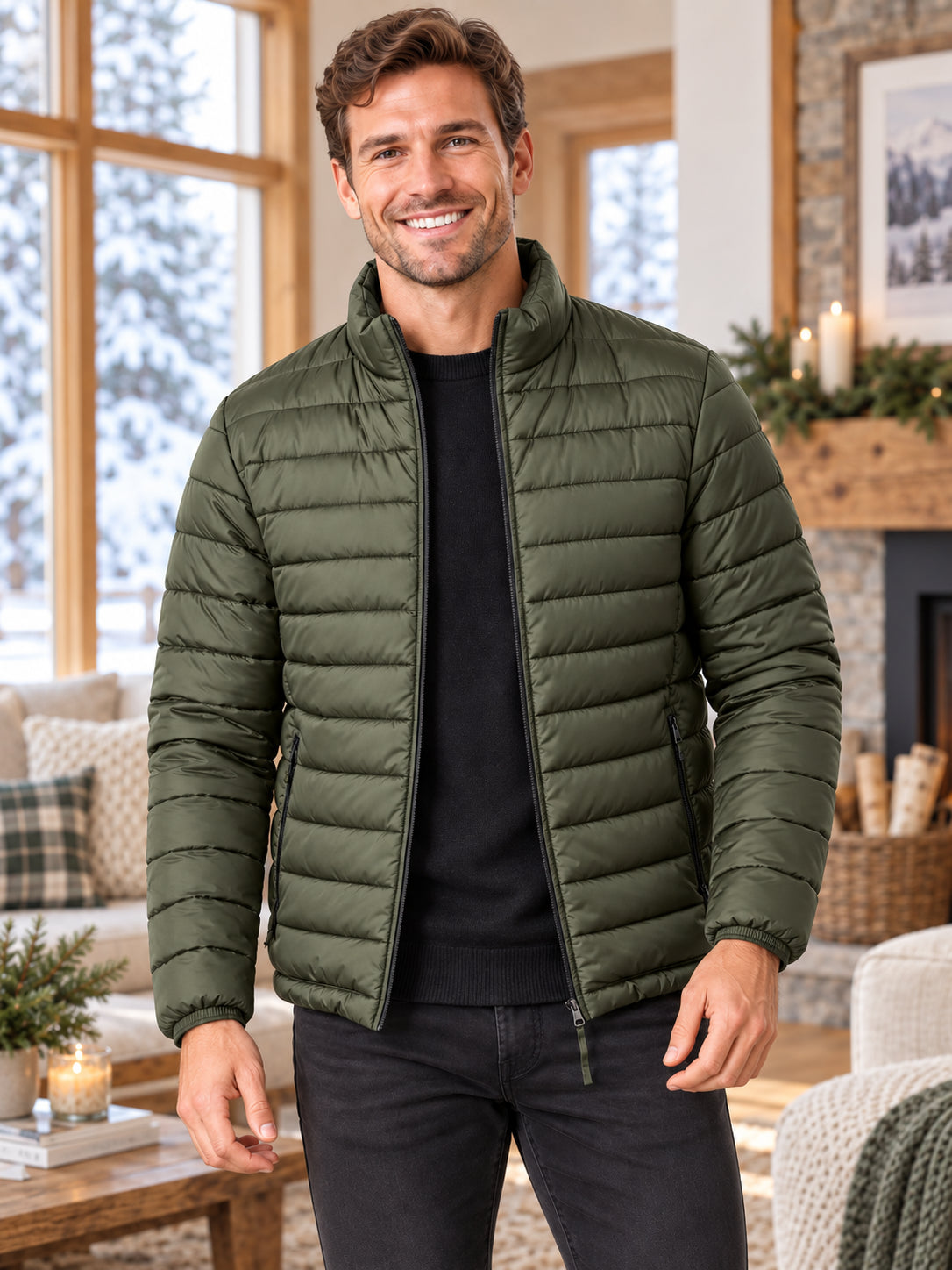 Men's Ultralight Stand-Collar Packable Jacket
