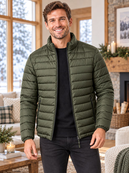 Men's Ultralight Stand-Collar Packable Jacket