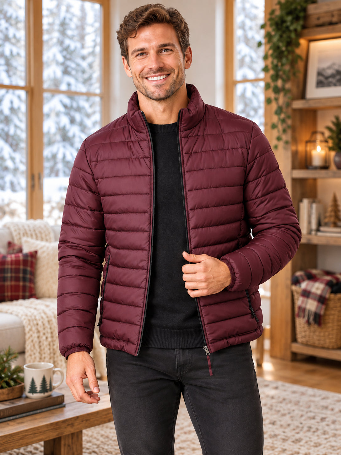 Men's Ultralight Stand-Collar Packable Jacket