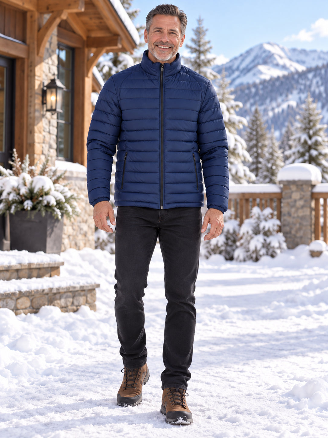 Men's Ultralight Stand-Collar Packable Jacket