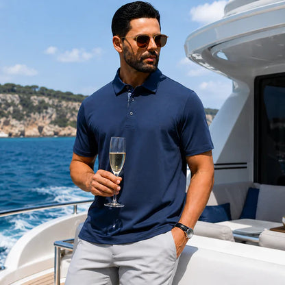 👕 Men's Quick-Dry Performance Polo Shirt | Moisture-Wicking & UPF30+