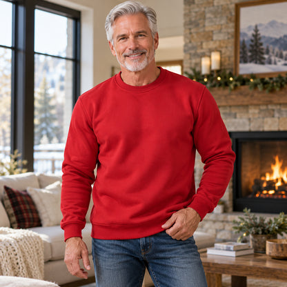 Men's Ultra-Warm Sherpa-Lined Fleece Sweatshirt