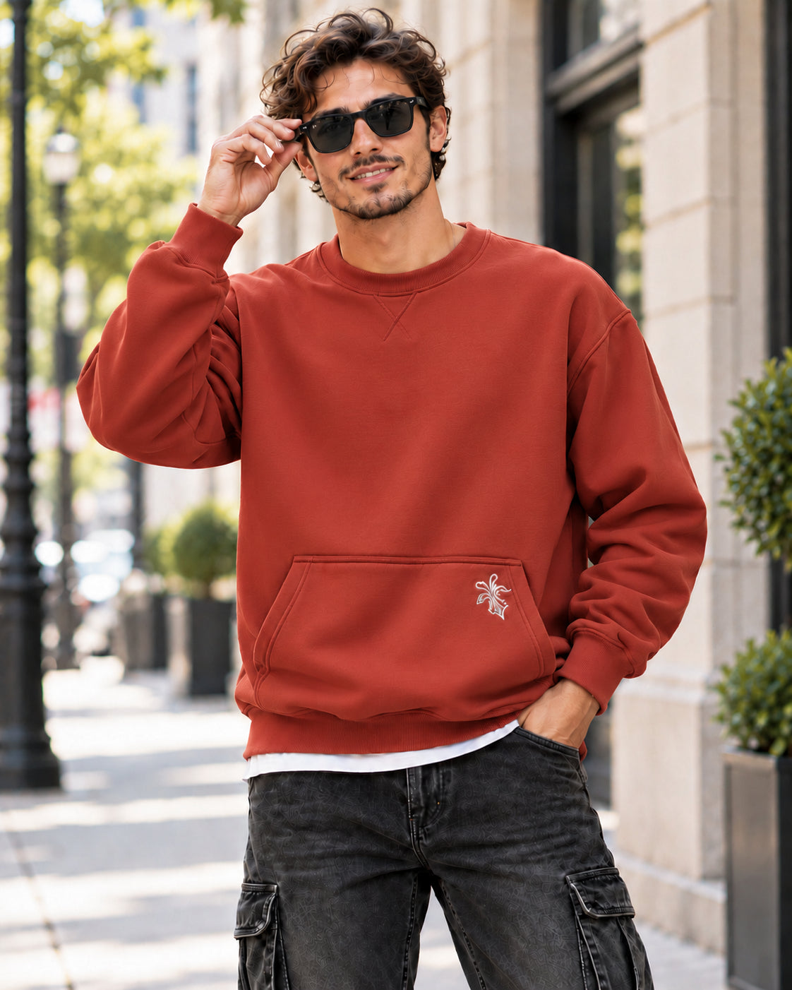 Men's Vintage Washed Fleece Sweatshirt