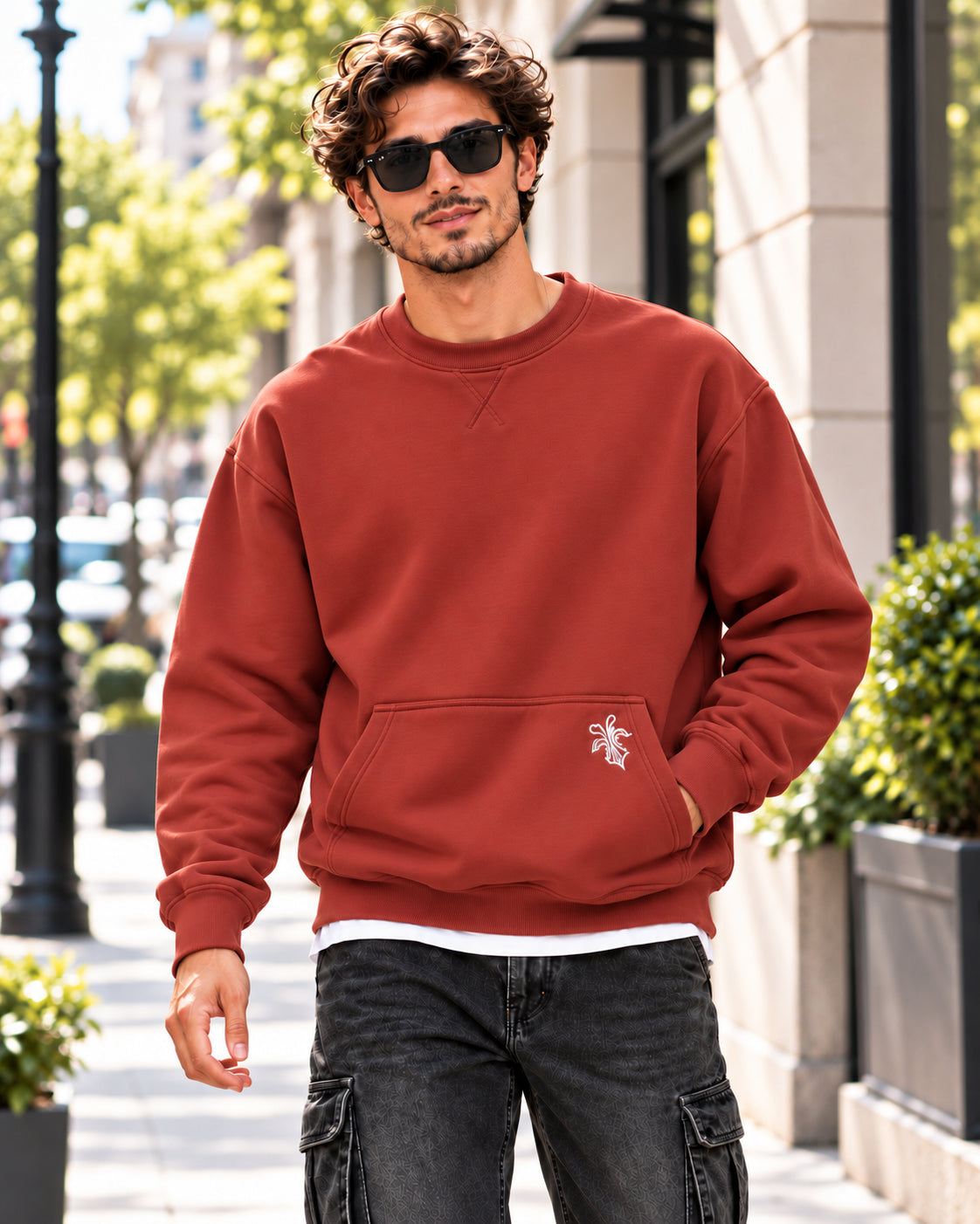 Men's Vintage Washed Fleece Sweatshirt