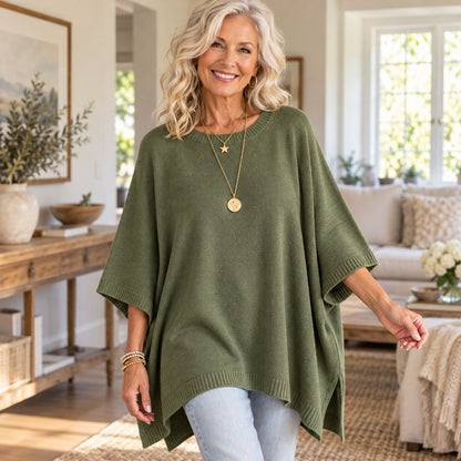 Women's Elegant Oversized Batwing Knit Sweater
