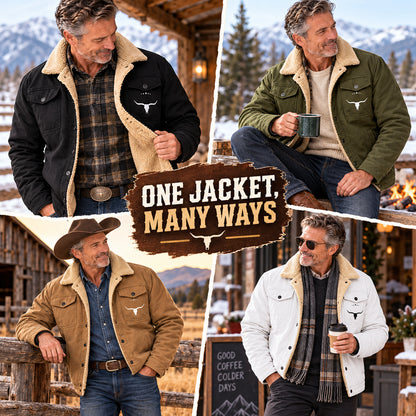 Men's Heavyweight Buckle-Front Casual Jacket
