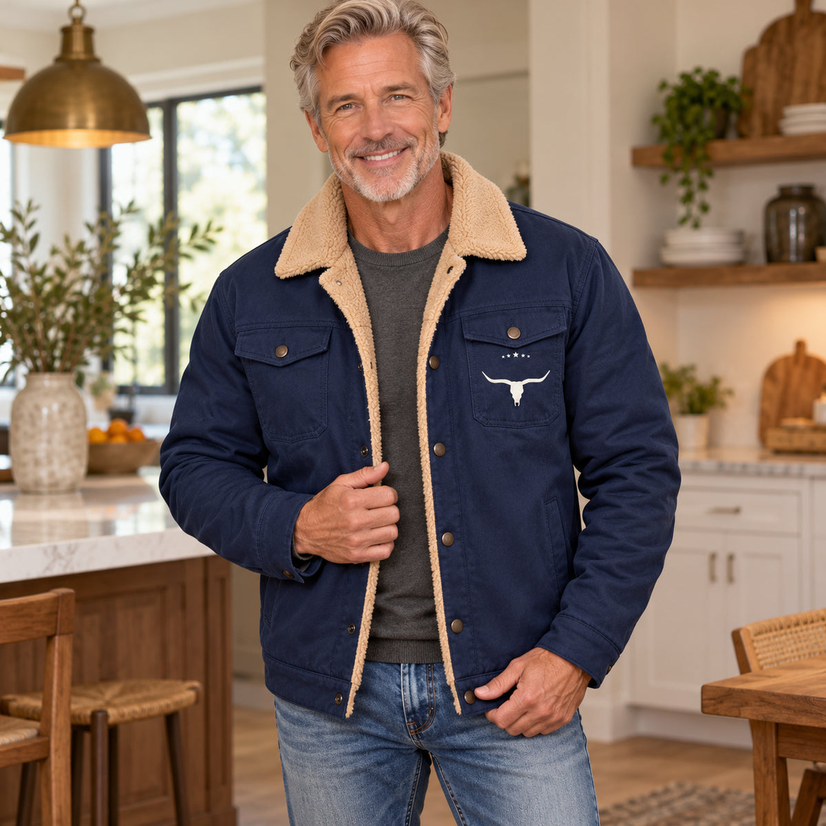 Men's Heavyweight Buckle-Front Casual Jacket