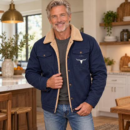 Men's Heavyweight Buckle-Front Casual Jacket