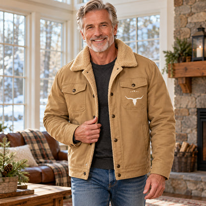 Men's Heavyweight Buckle-Front Casual Jacket