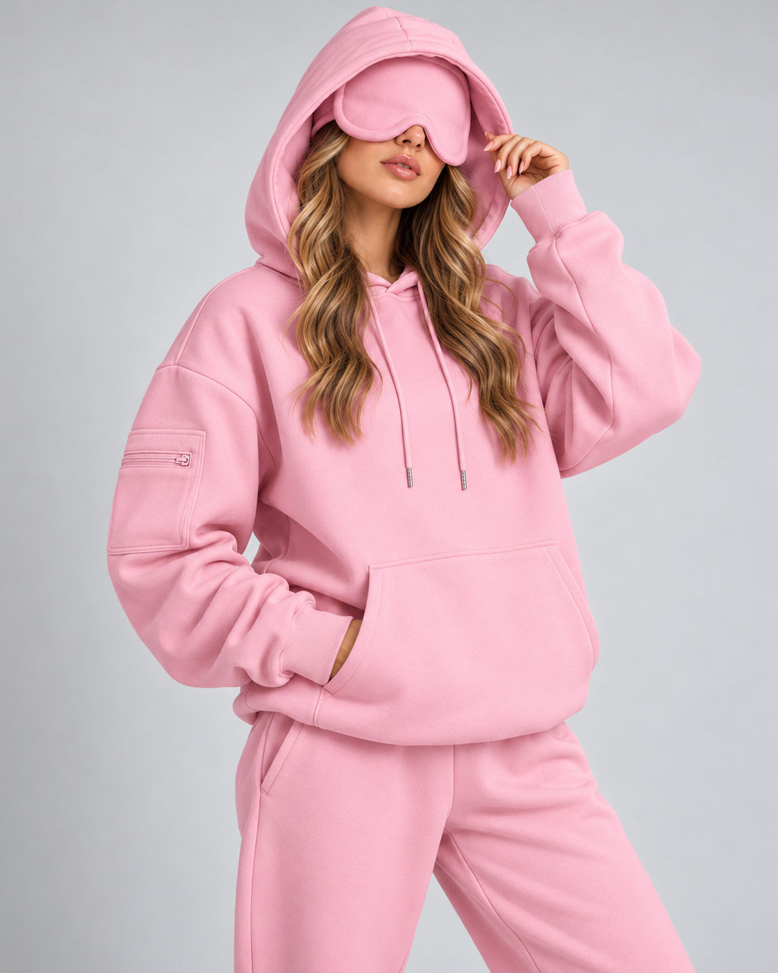 Multi-Pocket Travel Hoodie & Sweatpants Set