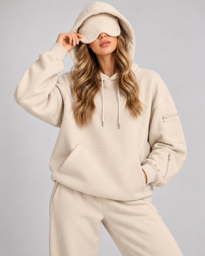 Multi-Pocket Travel Hoodie & Sweatpants Set