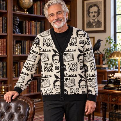 Sci-Fi Space Vessel Toile Seamless Pattern Geek Ugly Cardigan Sweaters