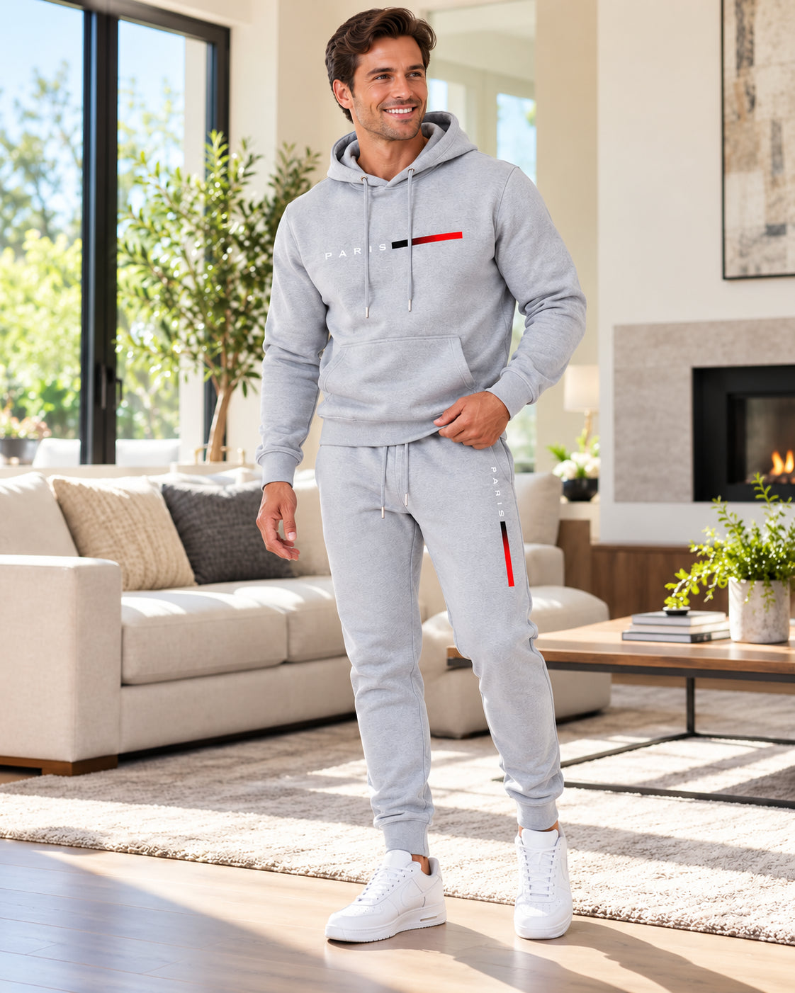 Men's Casual Hoodie and Jogger Pants Set