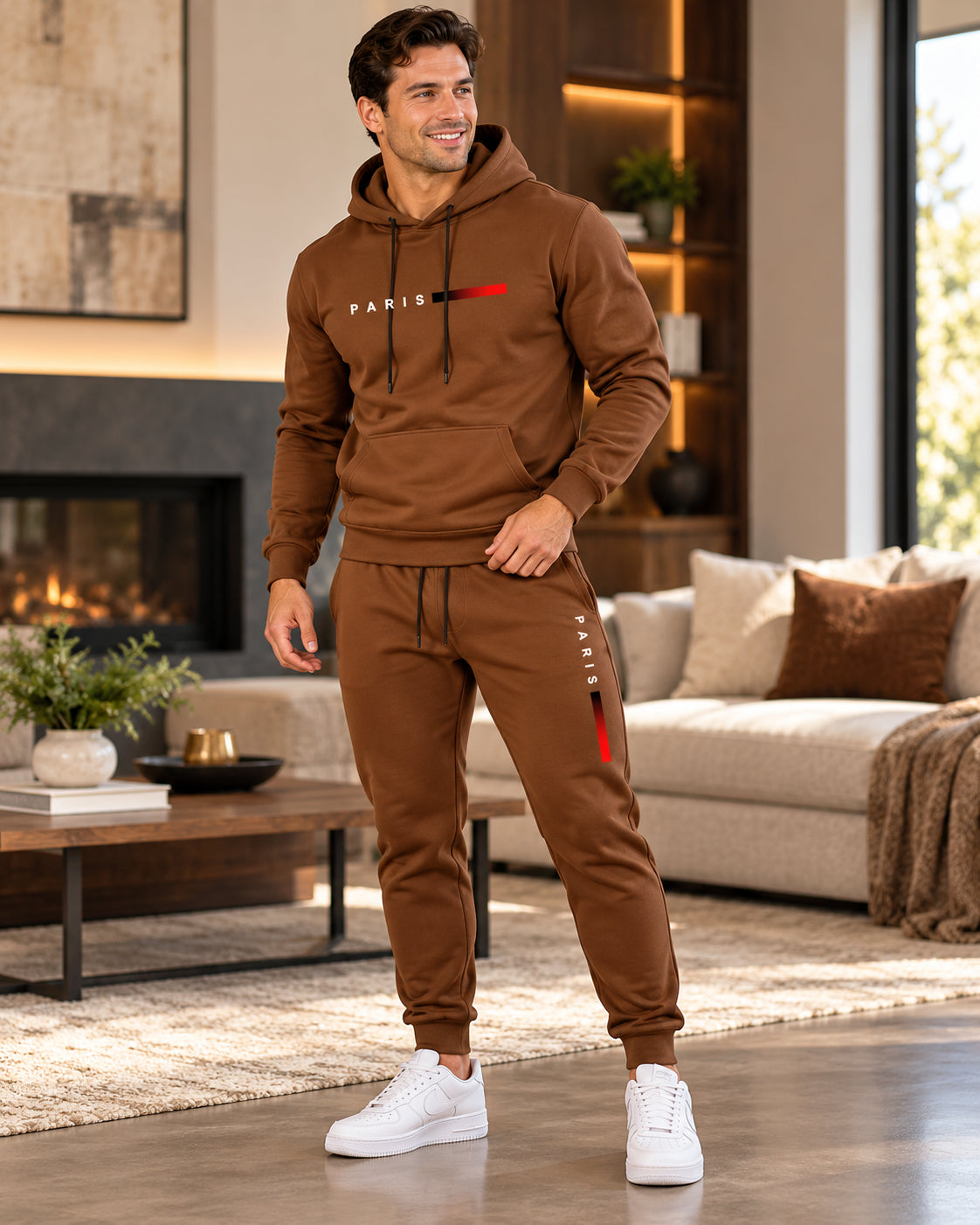 Men's Casual Hoodie and Jogger Pants Set