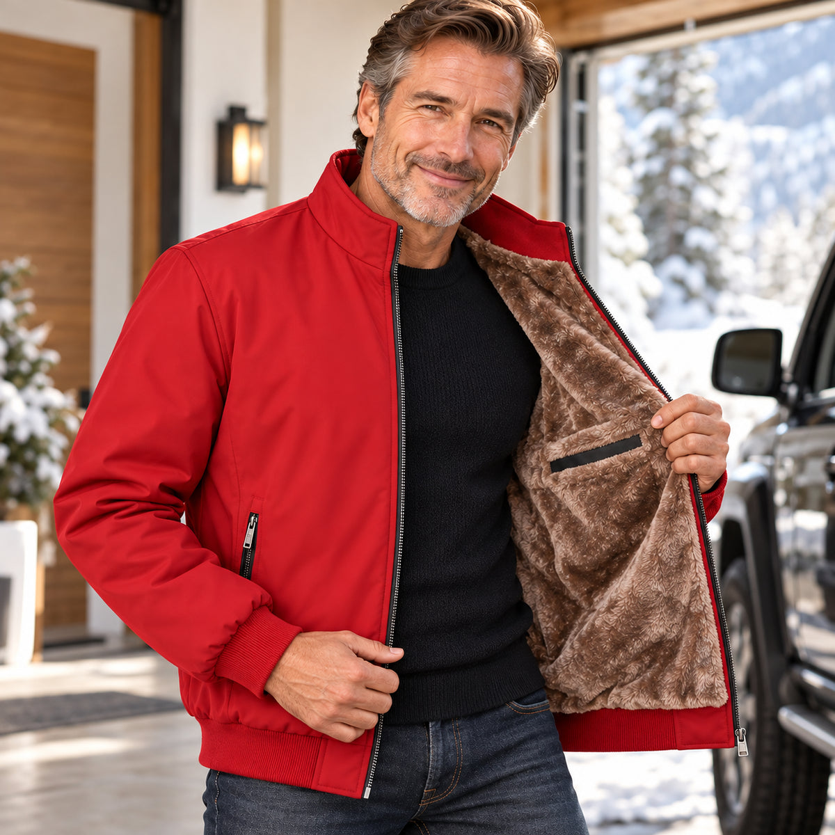 Men's Winter Fleece-Lined Jacket