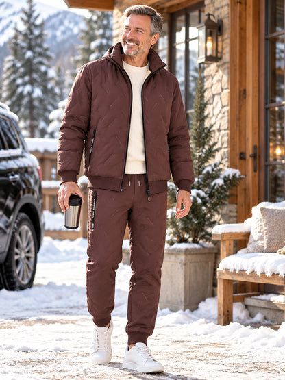 Men’s Warm-Lined Jacket & Pants 2-Piece Set