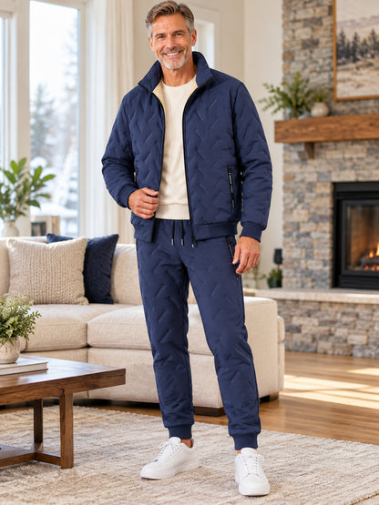 Men’s Warm-Lined Jacket & Pants 2-Piece Set