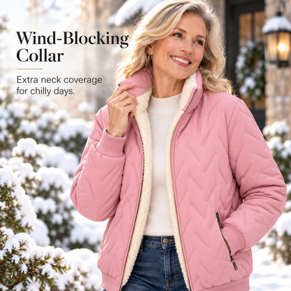 Women’s Warm-Lined Stand Collar Winter Jacket