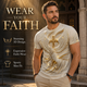 Men's 3D Religious Cross & Angel Wings T-Shirt