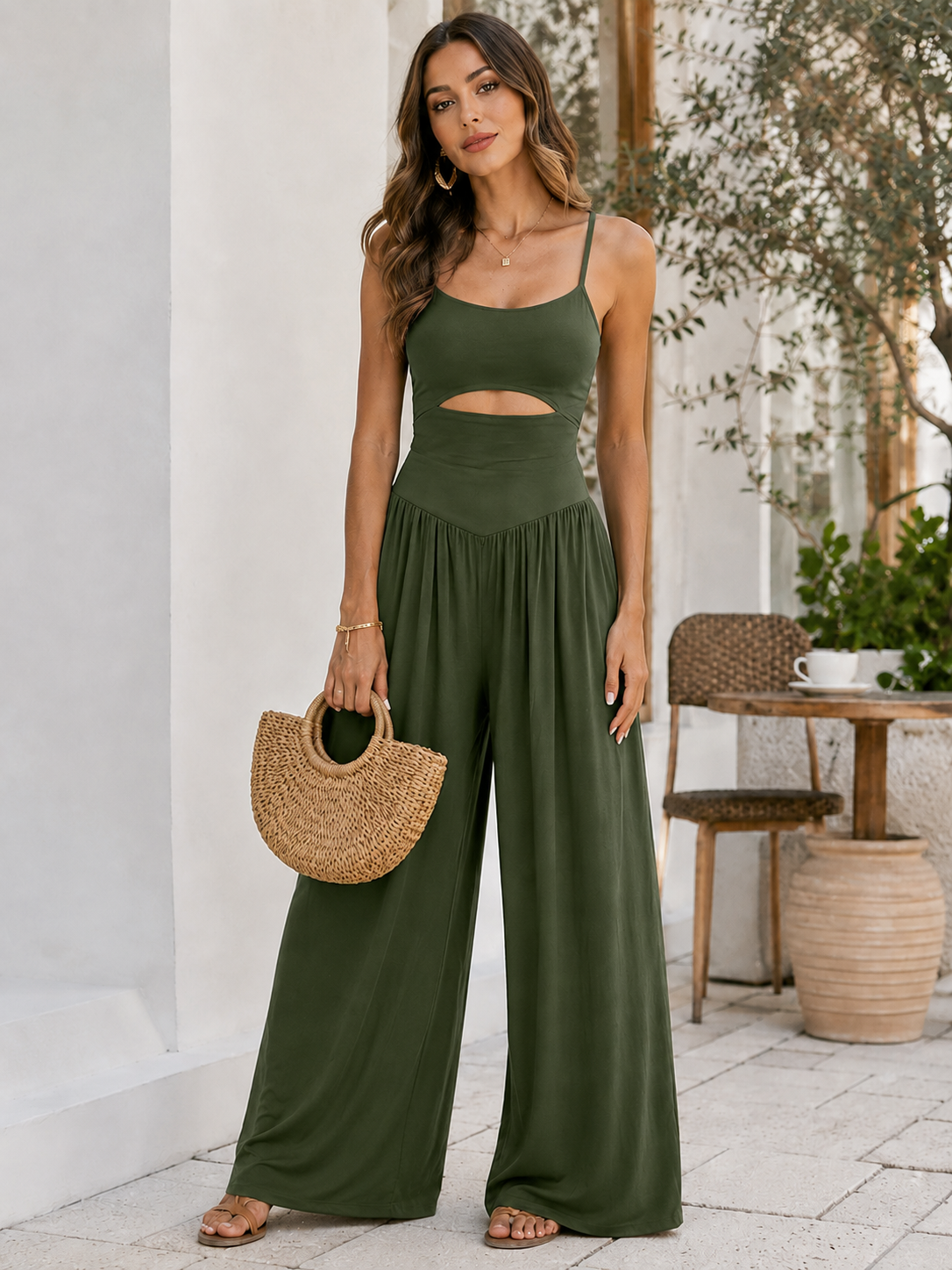 👗 Women's Backless Spaghetti Strap Jumpsuit