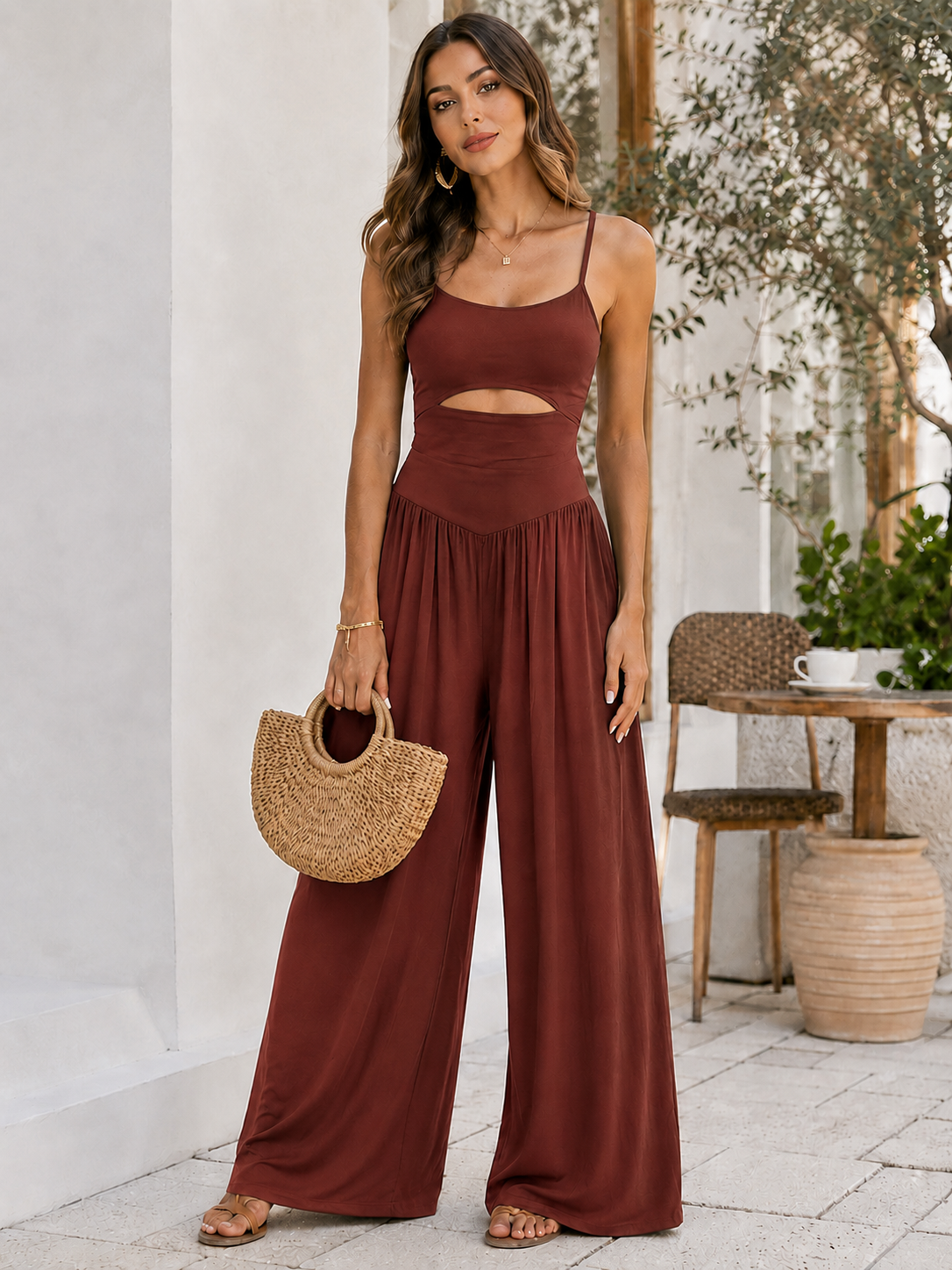 👗 Women's Backless Spaghetti Strap Jumpsuit