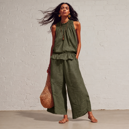 ☀️Women’s Breezy Linen-Blend Set